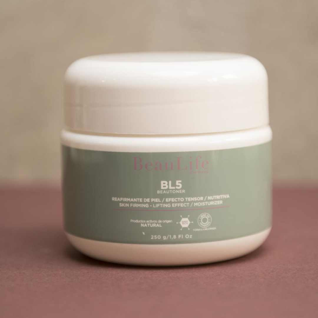BL5 Pegante de Piel, Tonificante Corporal, Levanta Gluteos y Senos, Define Abdomen, Piernas y Brazos 250 gr