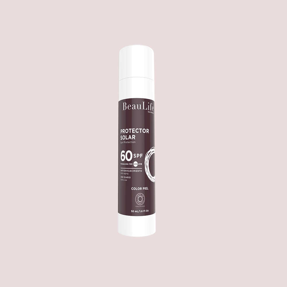 PROTECTOR SOLAR BL – SPF 60+ Mate, Color Universal, Sin Efecto Mimo, Antimanchas A Prueba de Agua, Tecnologia Luz Azul 50 gr