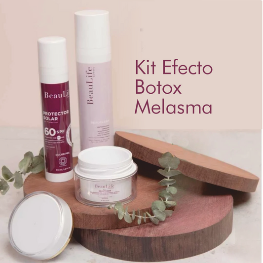 Kit efecto Botox 💫 Para pieles con melasma, Ojeras, Rostro, Contorno de ojos y cuello (Beautoner + Protector Solar BL + BL 1)
