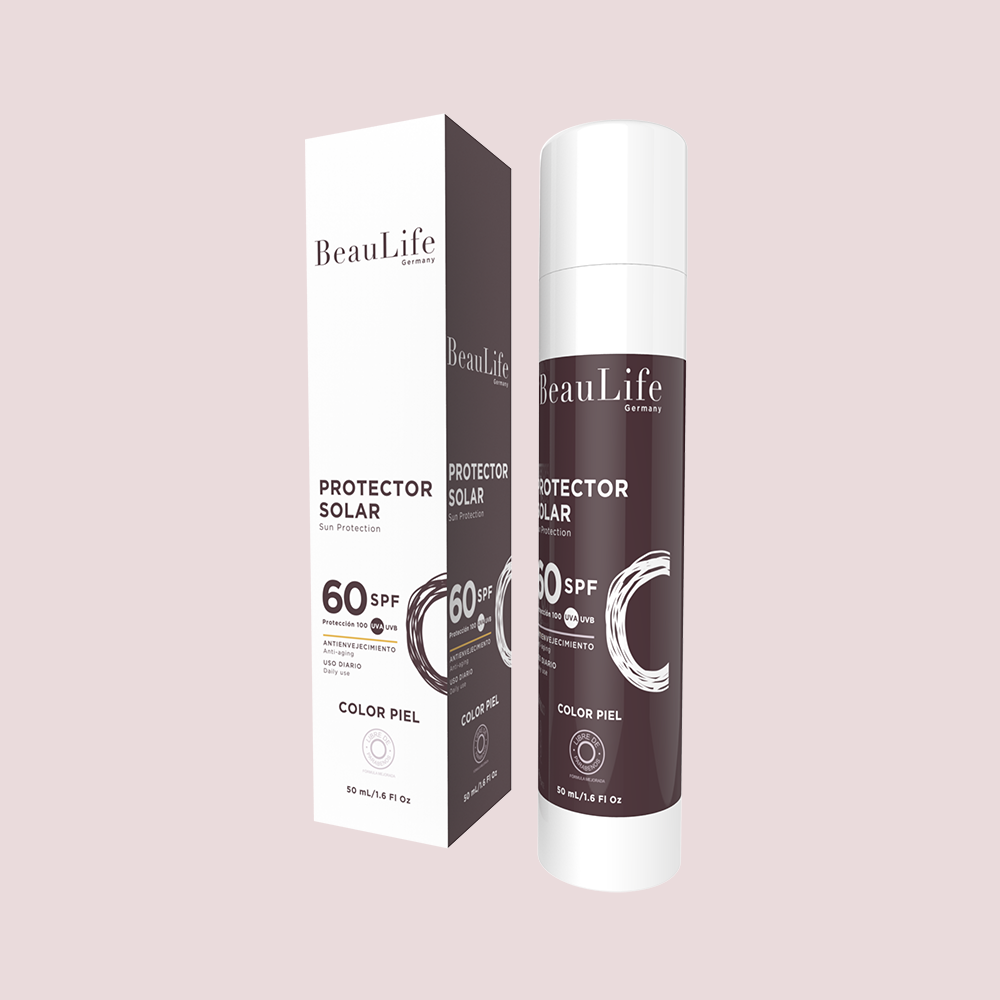 PROTECTOR SOLAR BL – SPF 60+ Mate, Color Universal, Sin Efecto Mimo, Antimanchas A Prueba de Agua, Tecnologia Luz Azul 50 gr