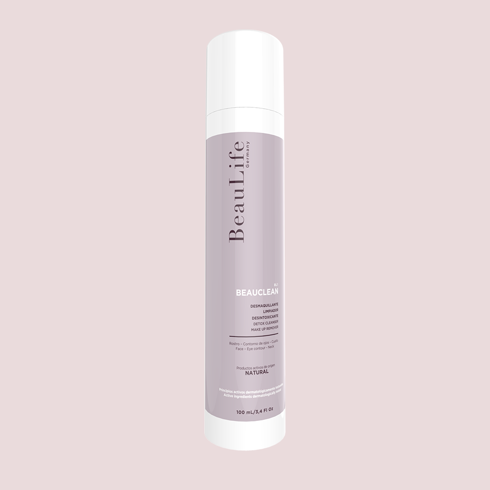 Detox Facial, Desmaquillate solo con Agua, sin pomos, 4 en 1,  BL1 BEAUCLEAN 100ml